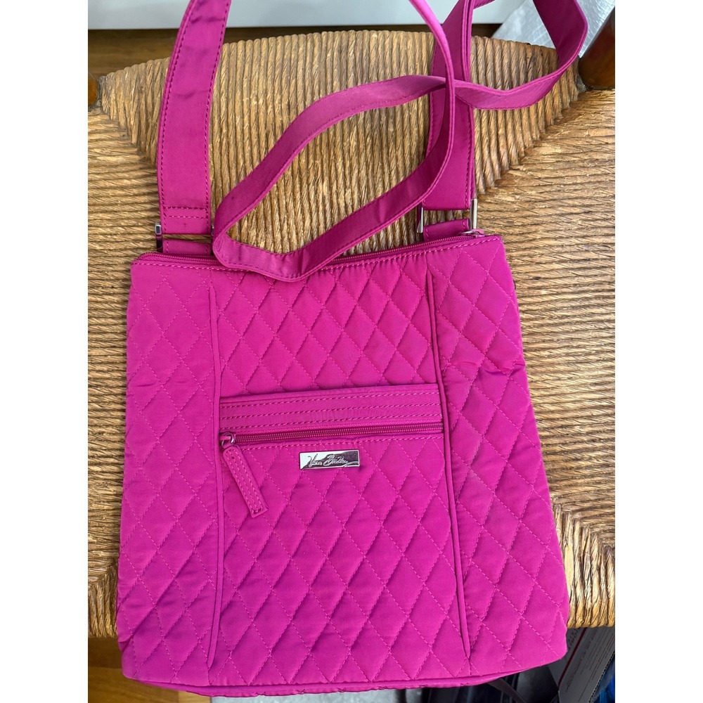 Vera Bradley Microfiber Hipster Crossbody Bag - Color Fuchsia